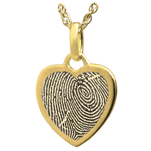 Petite Heart Fingerprint Pendant