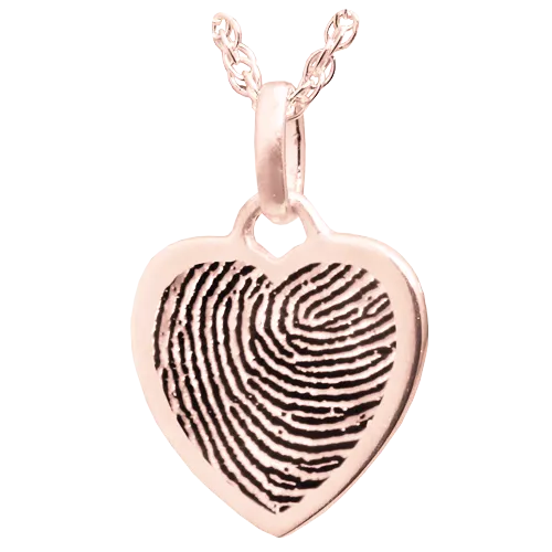 Petite Heart Fingerprint Pendant
