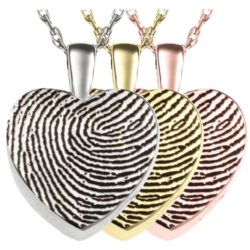 Petite Heart Fingerprint Pendant