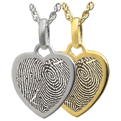 Petite Heart Fingerprint Pendant