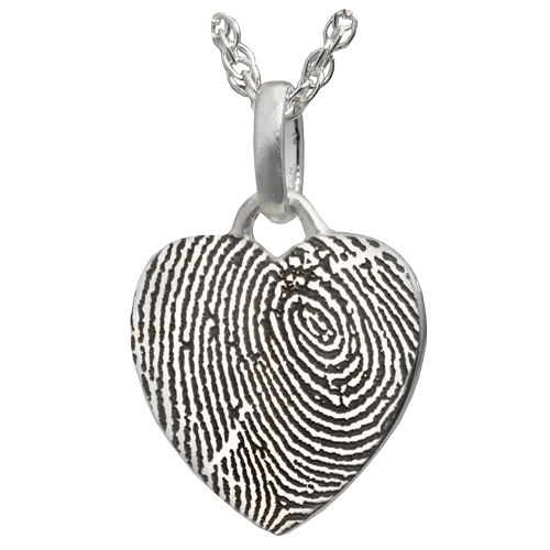 Petite Heart Fingerprint Pendant
