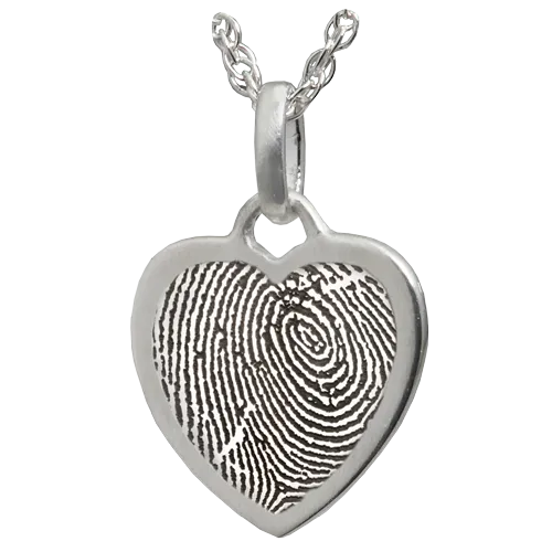 Petite Heart Fingerprint Pendant