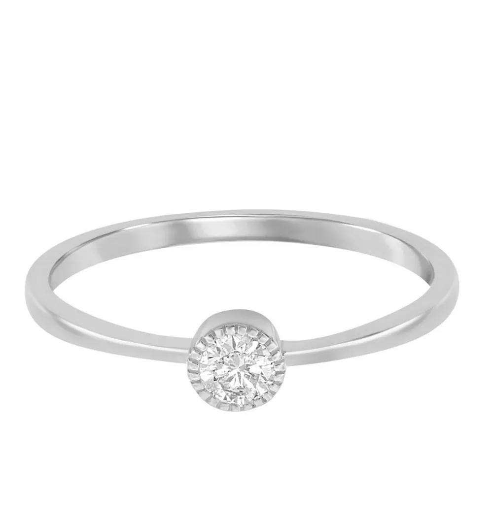 Petite Round Solitaire Ring
