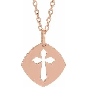 Pierced Cross 16-18" Necklace R42407