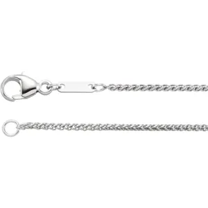 Platinum 1.2mm Wheat 18" Chain
