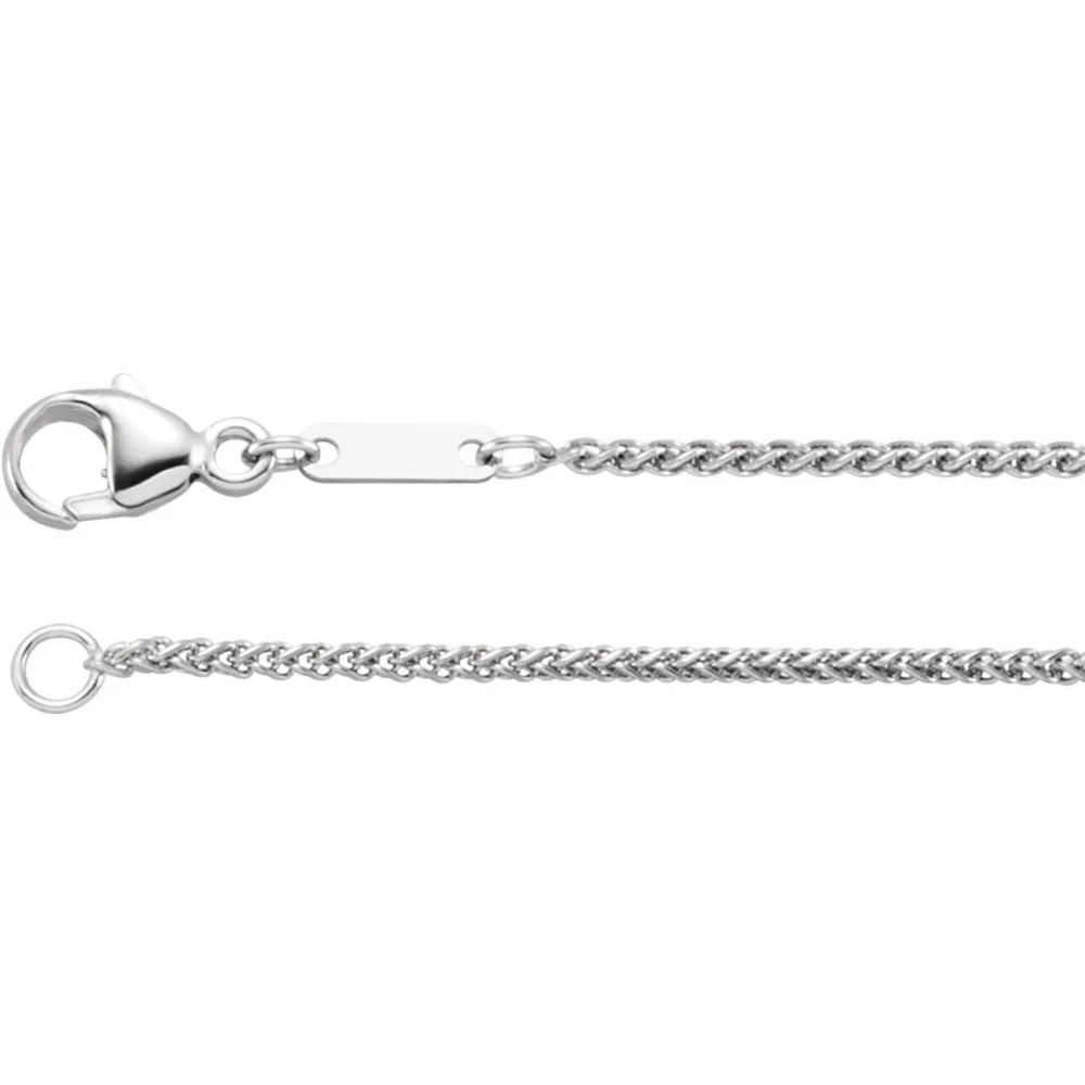Platinum 1.2mm Wheat 18" Chain