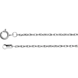Platinum 1.3mm Rope 18" Chain