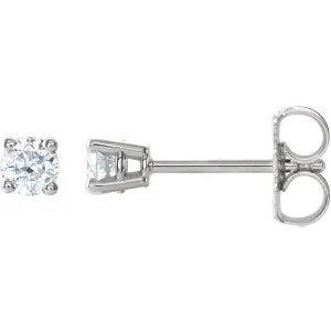 Platinum 1/4 CTW Diamond Earrings