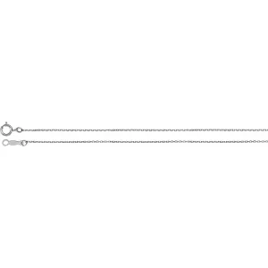 Platinum 1mm Diamond Cut Cable 18" Chain