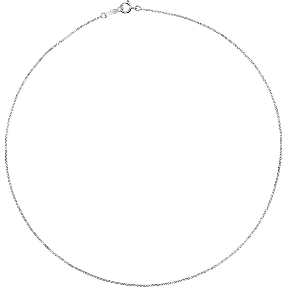 Platinum 1mm Solid Cable 16-18" Adjustable Chain