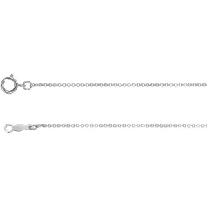 Platinum 1mm Solid Cable 16-18" Adjustable Chain