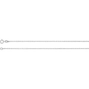 Platinum 1mm Solid Rope 18" Chain