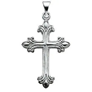 Platinum 24x17.5mm Cross Pendant