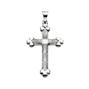 Platinum 32x22mm Cross Pendant