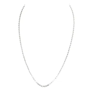 Platinum 5 Carat Round Floating Diamond Graduated Necklace