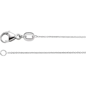 Platinum .7mm Cable 16" Chain