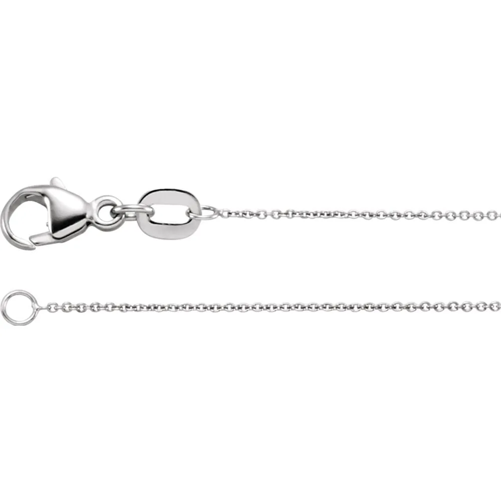 Platinum .7mm Cable 16" Chain