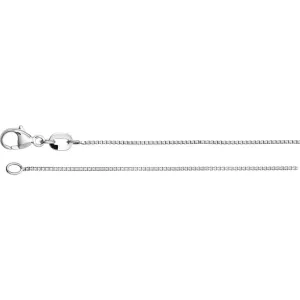 Platinum .8mm Diamond Cut Box 20" Chain