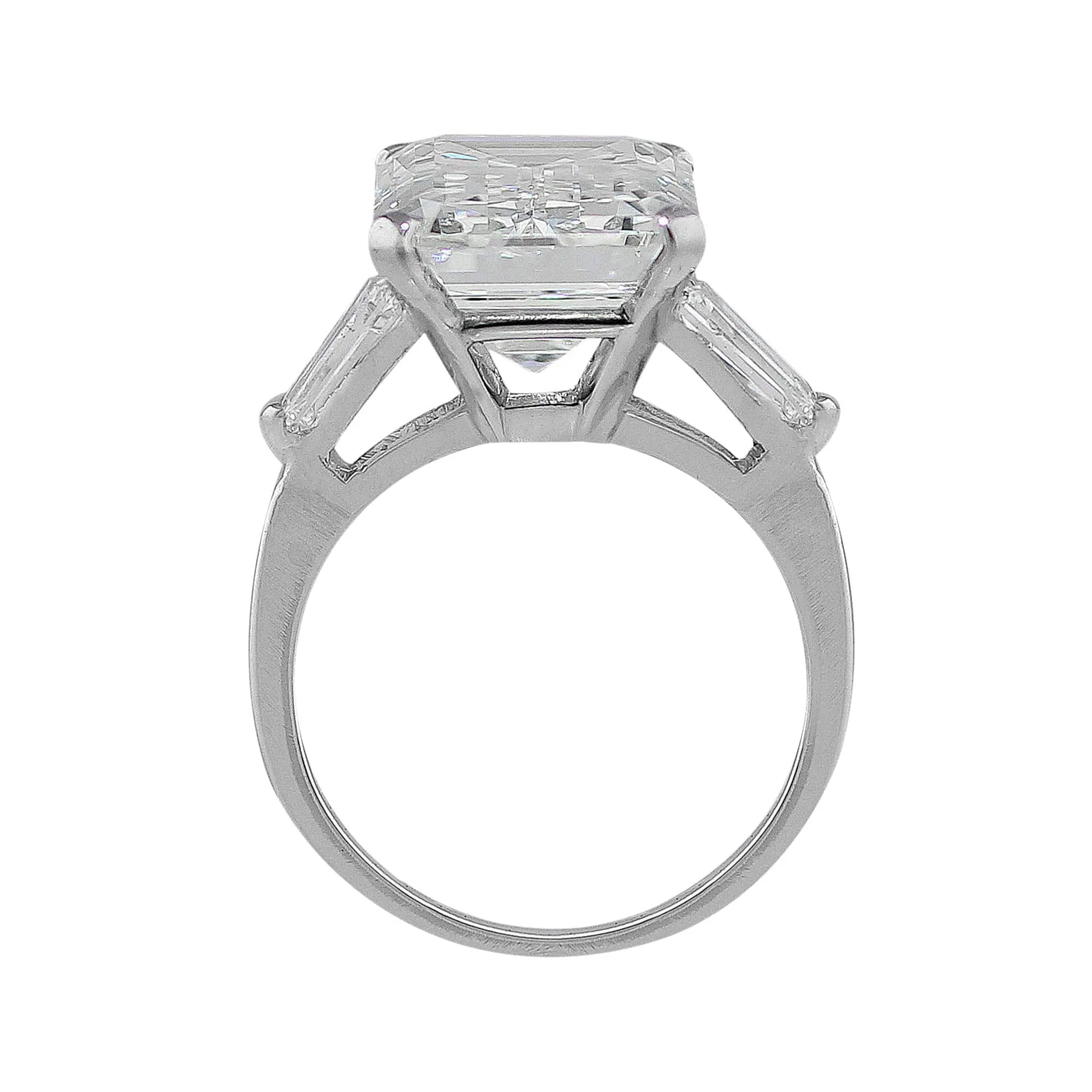 Platinum 9ct Emerald Cut Diamond Ring