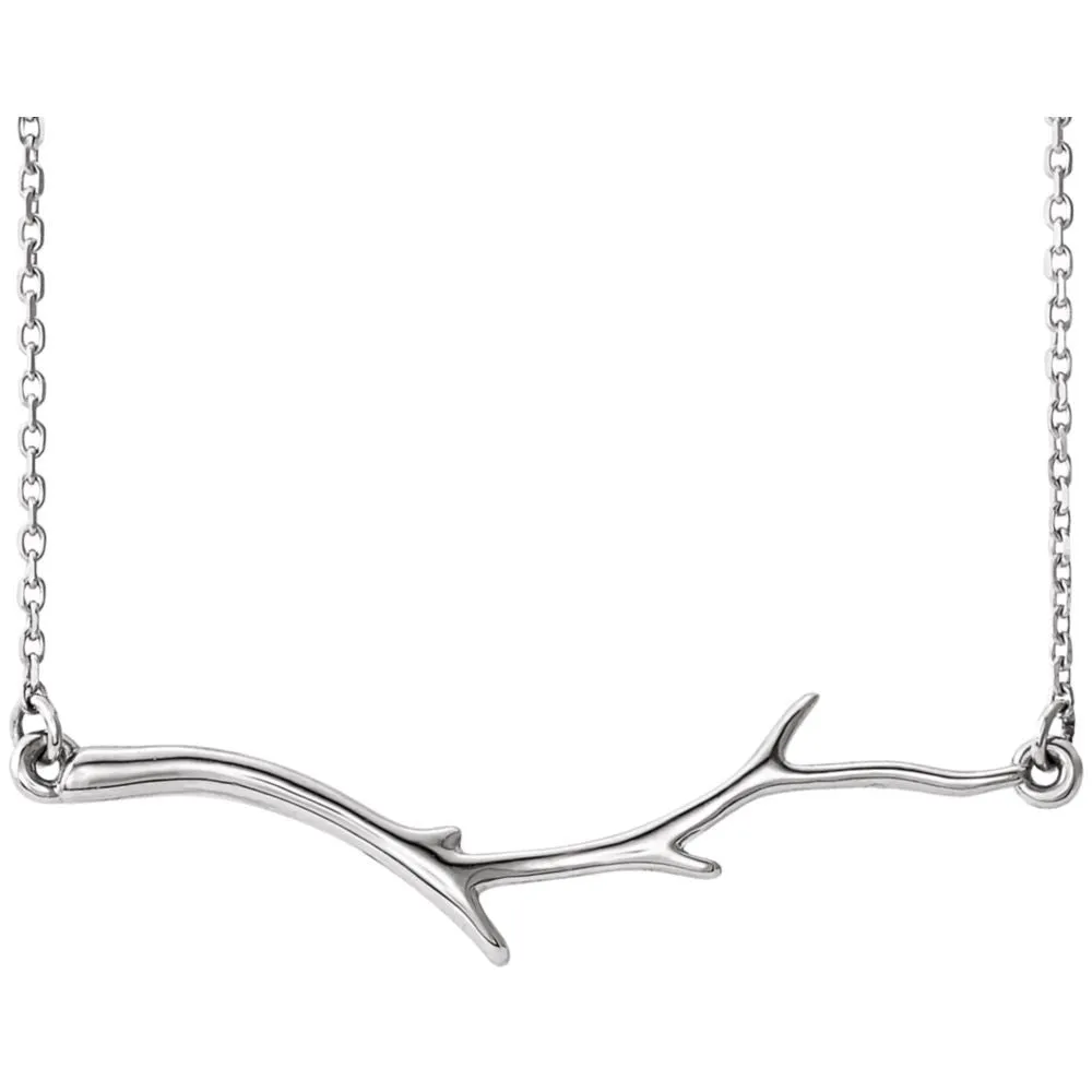 Platinum Branch Bar 16-18" Necklace