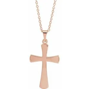 Platinum Cross 18" Necklace