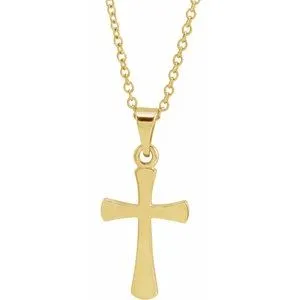 Platinum Cross 18" Necklace