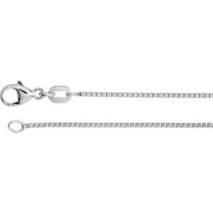 Platinum Diamond Cut Box 18" Chain