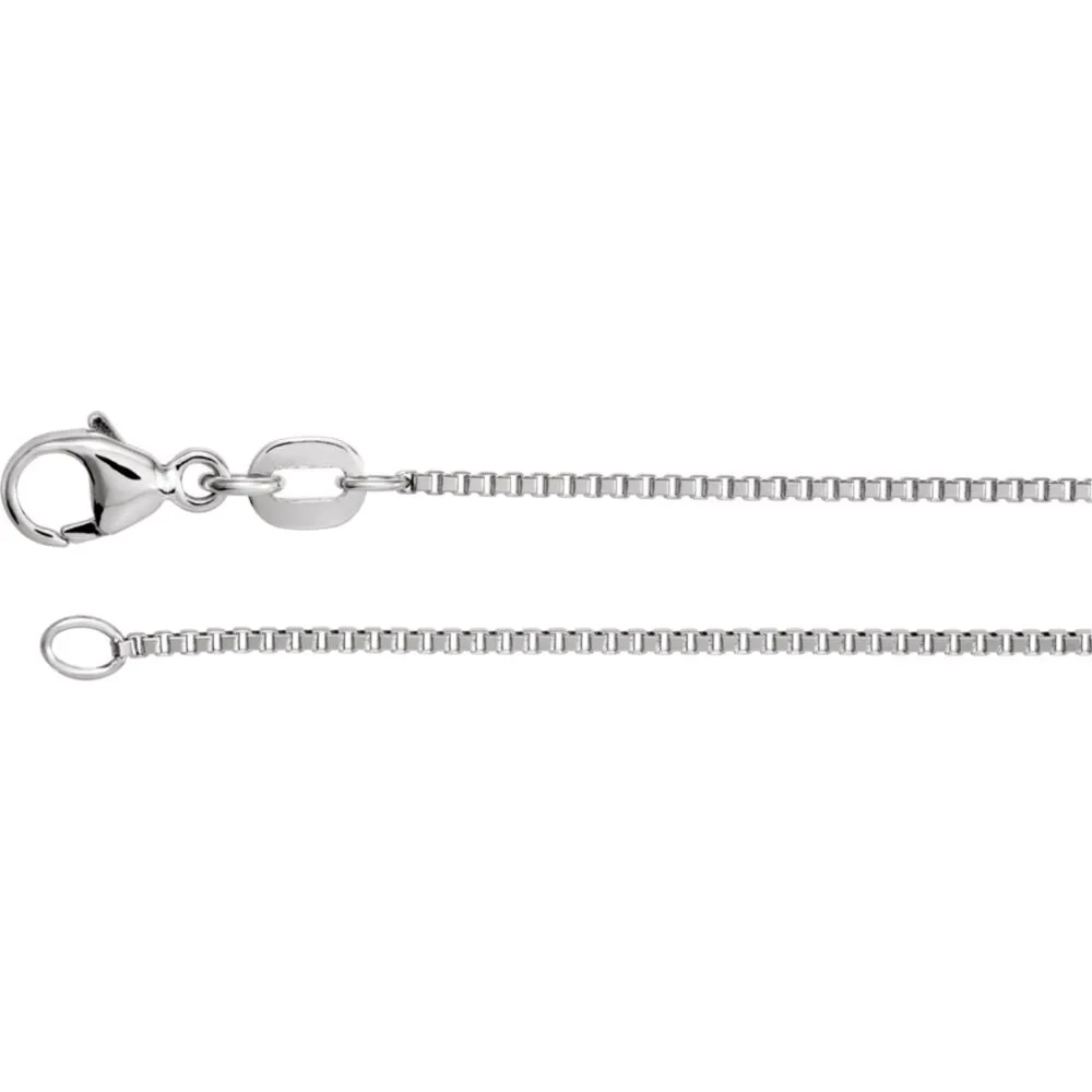 Platinum Diamond Cut Box 18" Chain