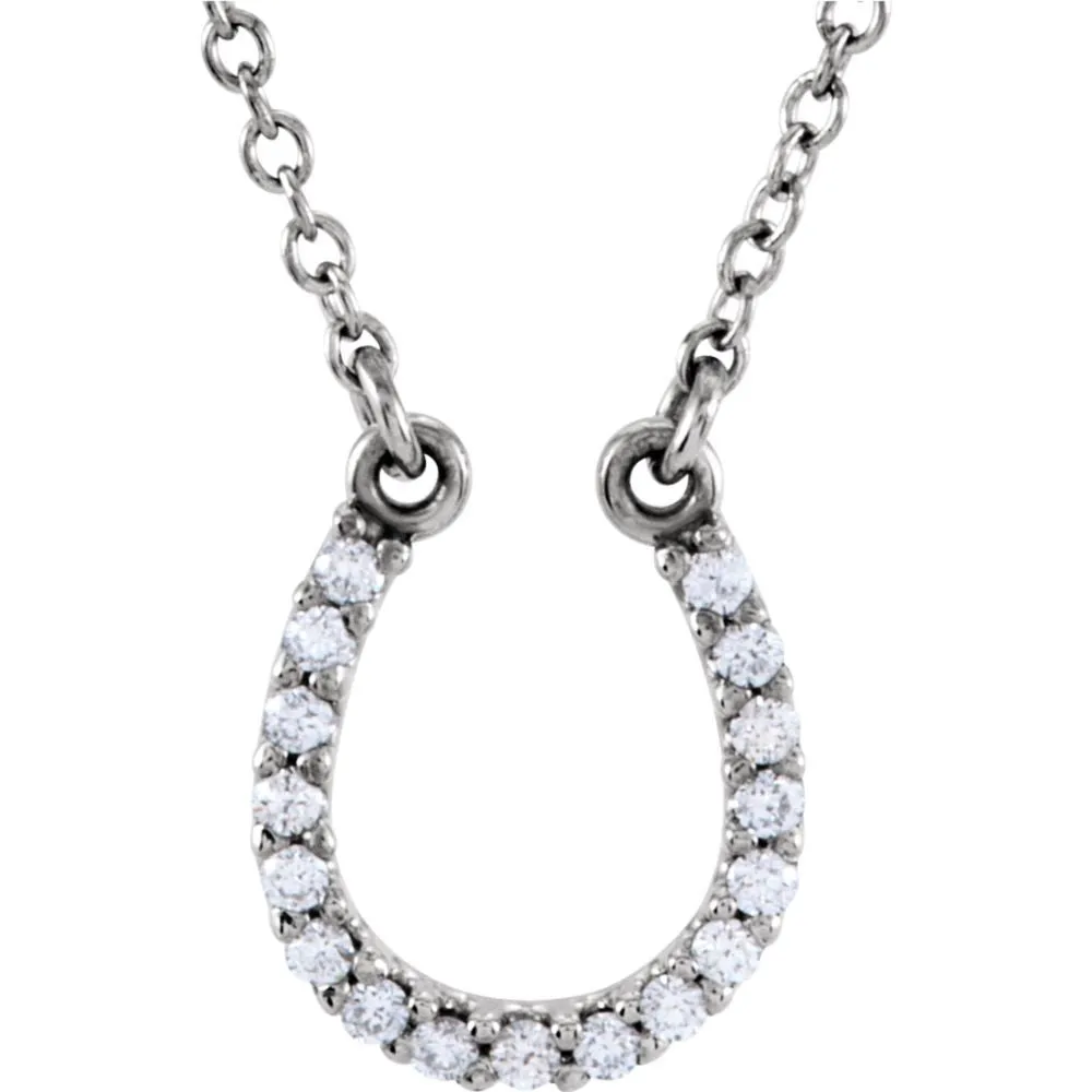 Platinum Horseshoe Necklace
