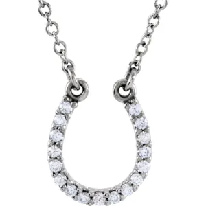 Platinum Horseshoe Necklace