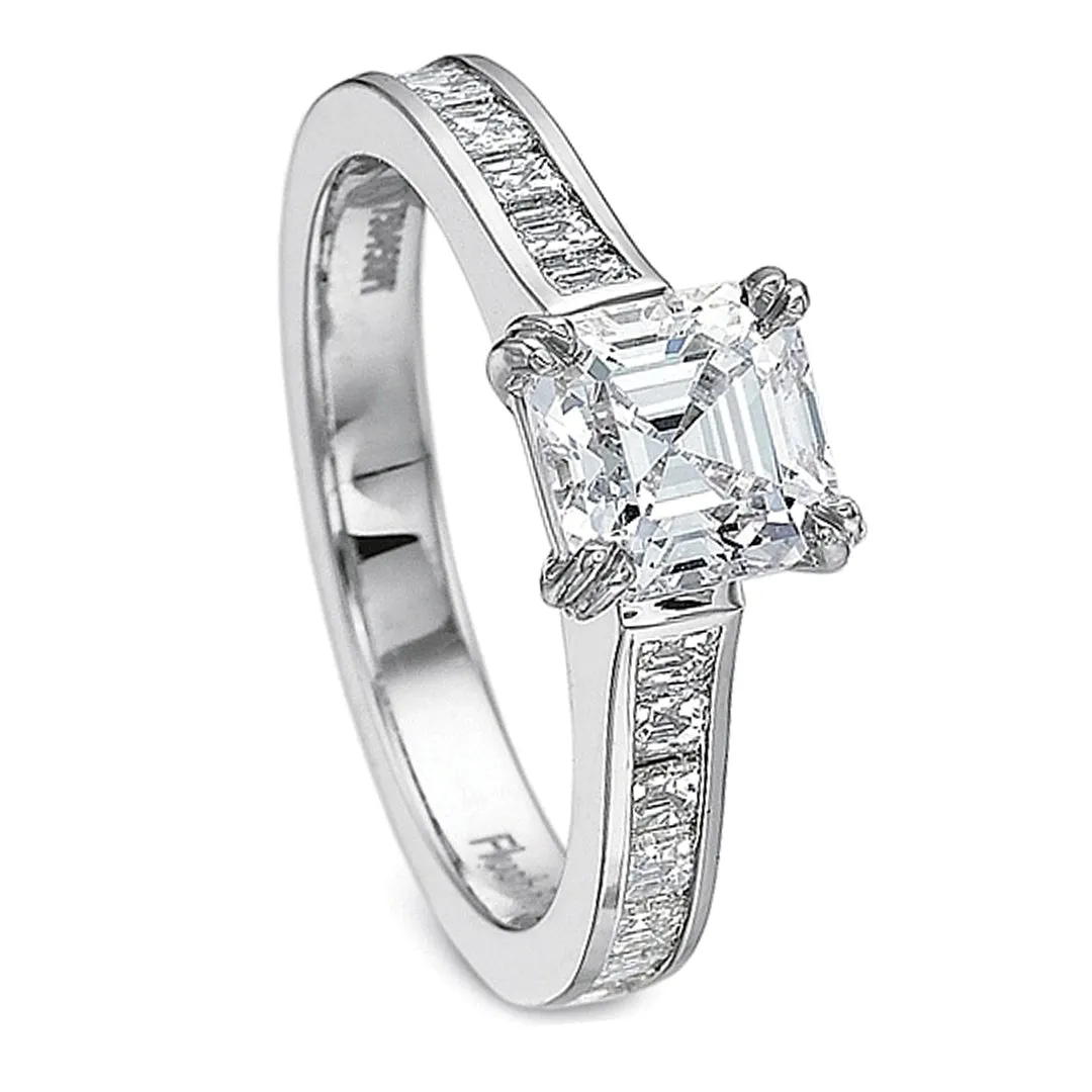 Precision Set Flush Fit Channel Set Diamond Engagement Ring