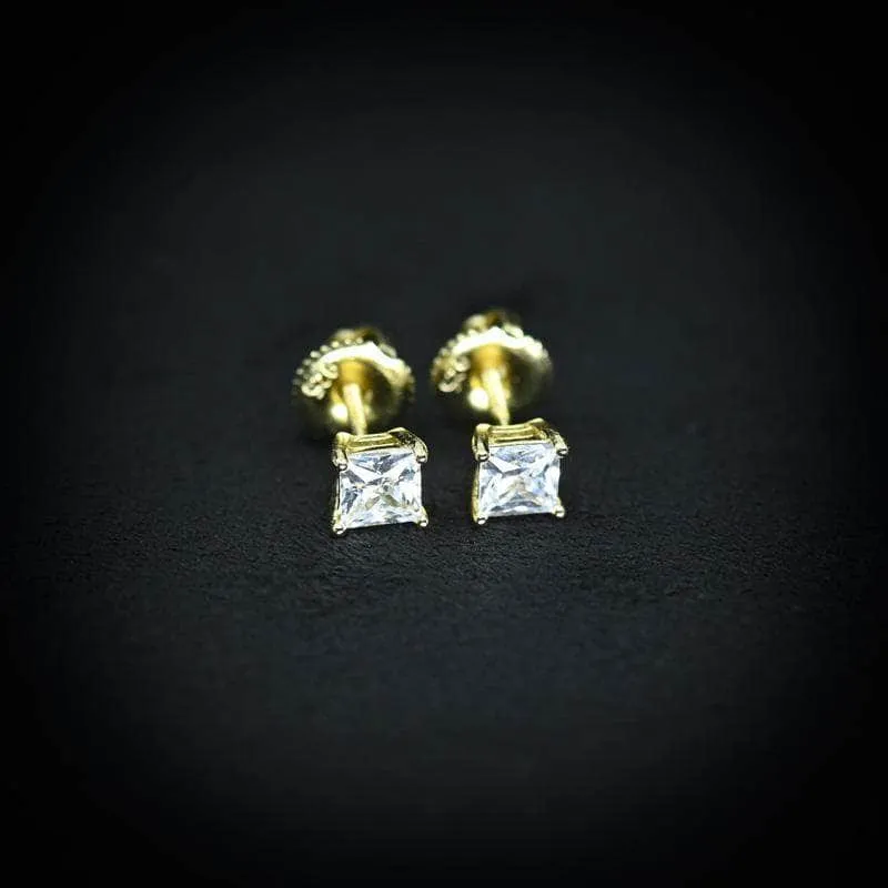 Princess Cut Diamond Earrings