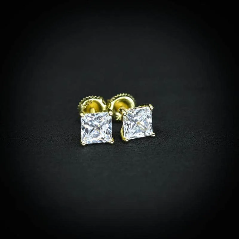Princess Cut Diamond Earrings