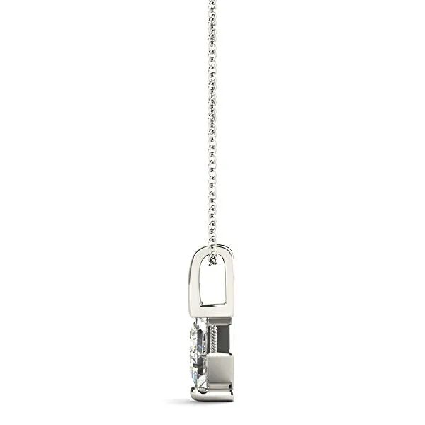 Princess Cut Diamond Solitaire Necklace Pendant