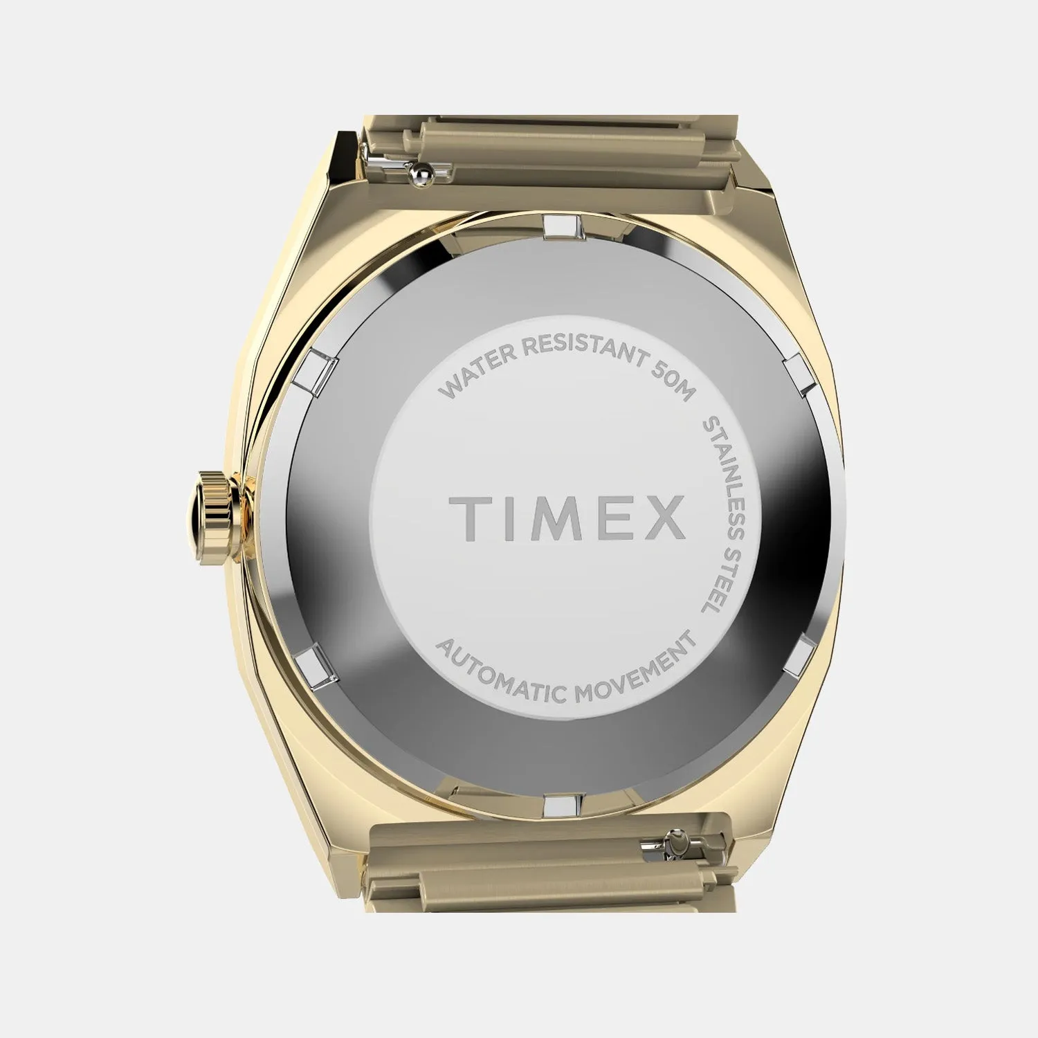 Q TIMEX Men Automatic Champagne Dial Analog Stainless Steel Watch TW2Y07200UJ