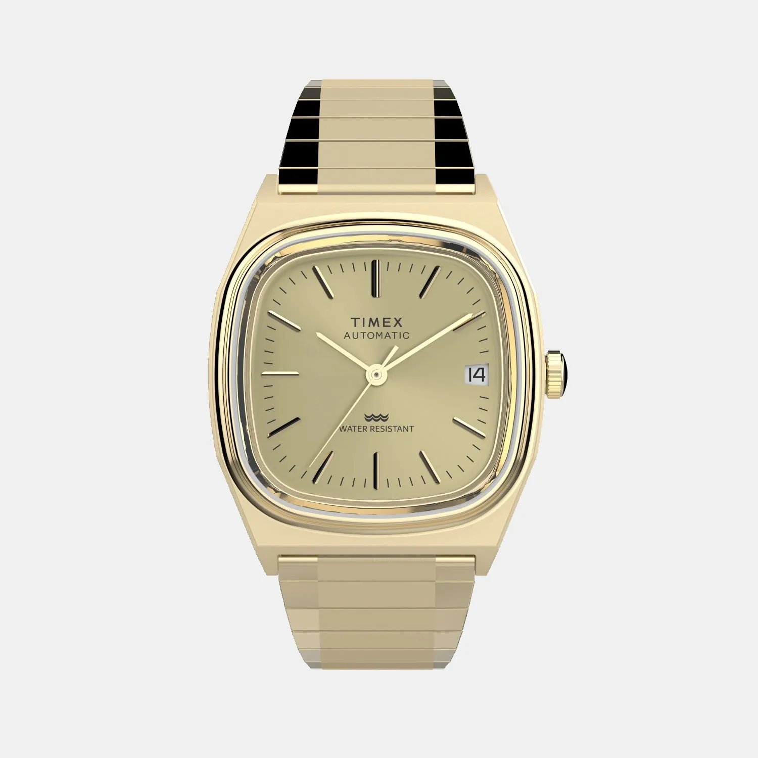 Q TIMEX Men Automatic Champagne Dial Analog Stainless Steel Watch TW2Y07200UJ