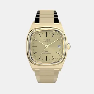 Q TIMEX Men Automatic Champagne Dial Analog Stainless Steel Watch TW2Y07200UJ