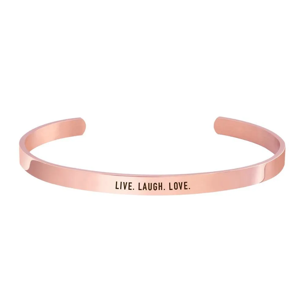 "LIVE. LAUGH. LOVE." CUFF