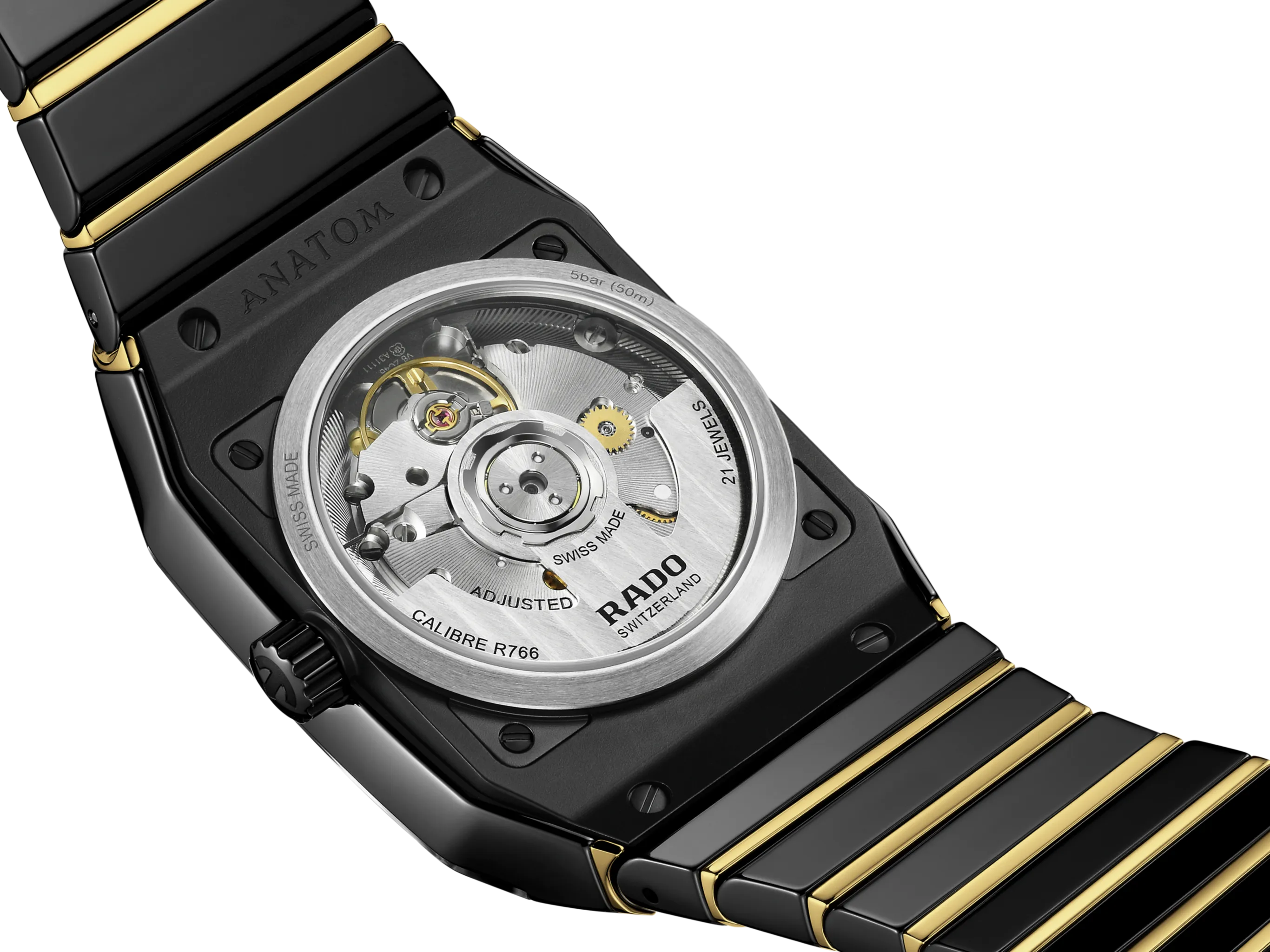 Rado Anatom Automatic Black High-Tech Ceramic, Stainless steel / PVD