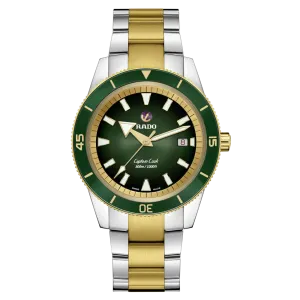 Rado Captain Cook Automatic Green 2 Tones Gold PVD