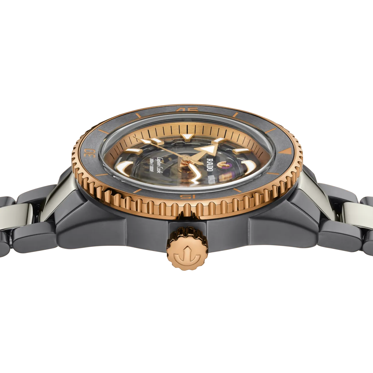 Rado Captain Cook High-Tech Black Ceramic Skeleton Grey