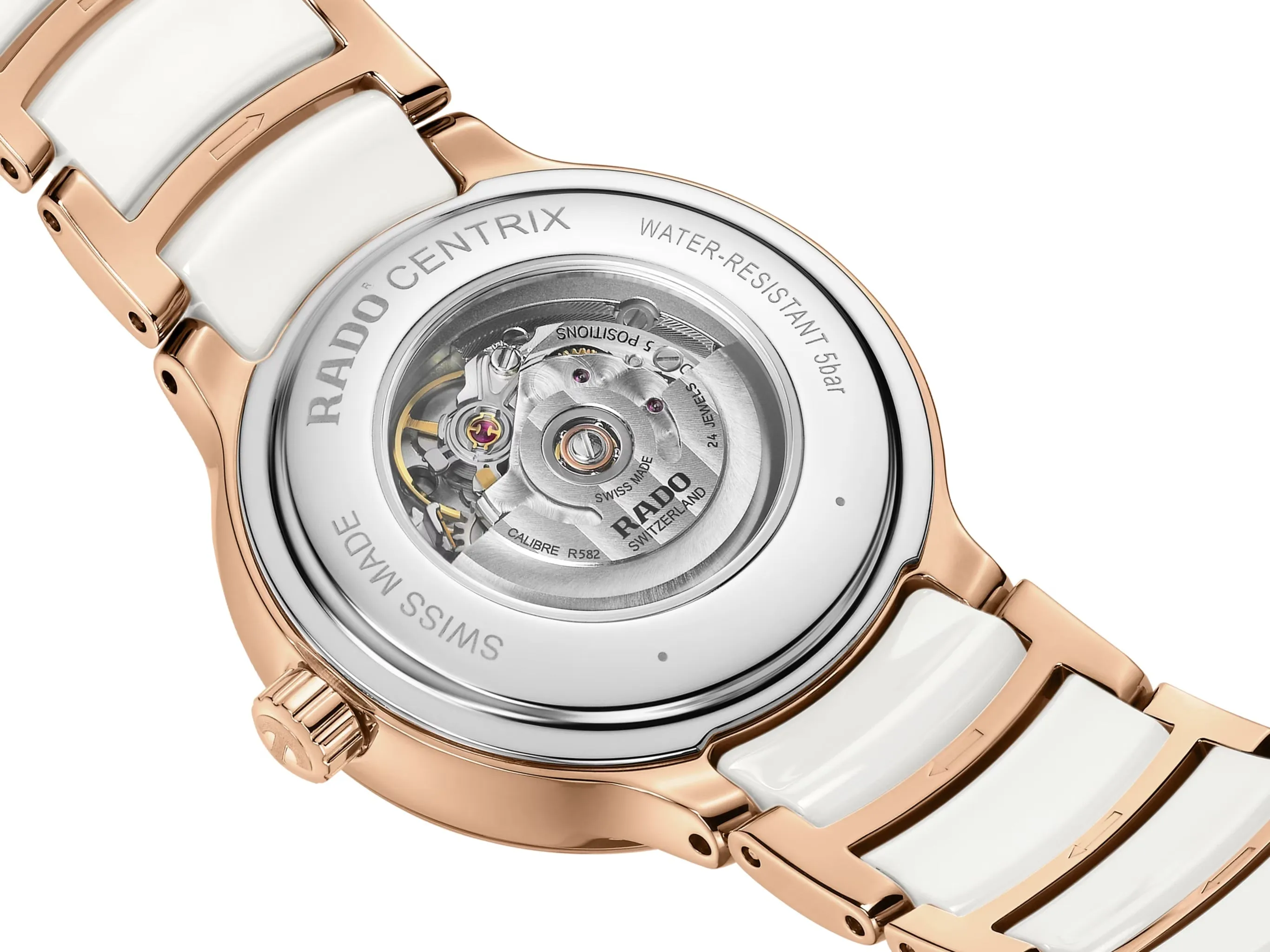Rado Centrix Diamond White Ceramic RG PVD Automatic 30.5mm