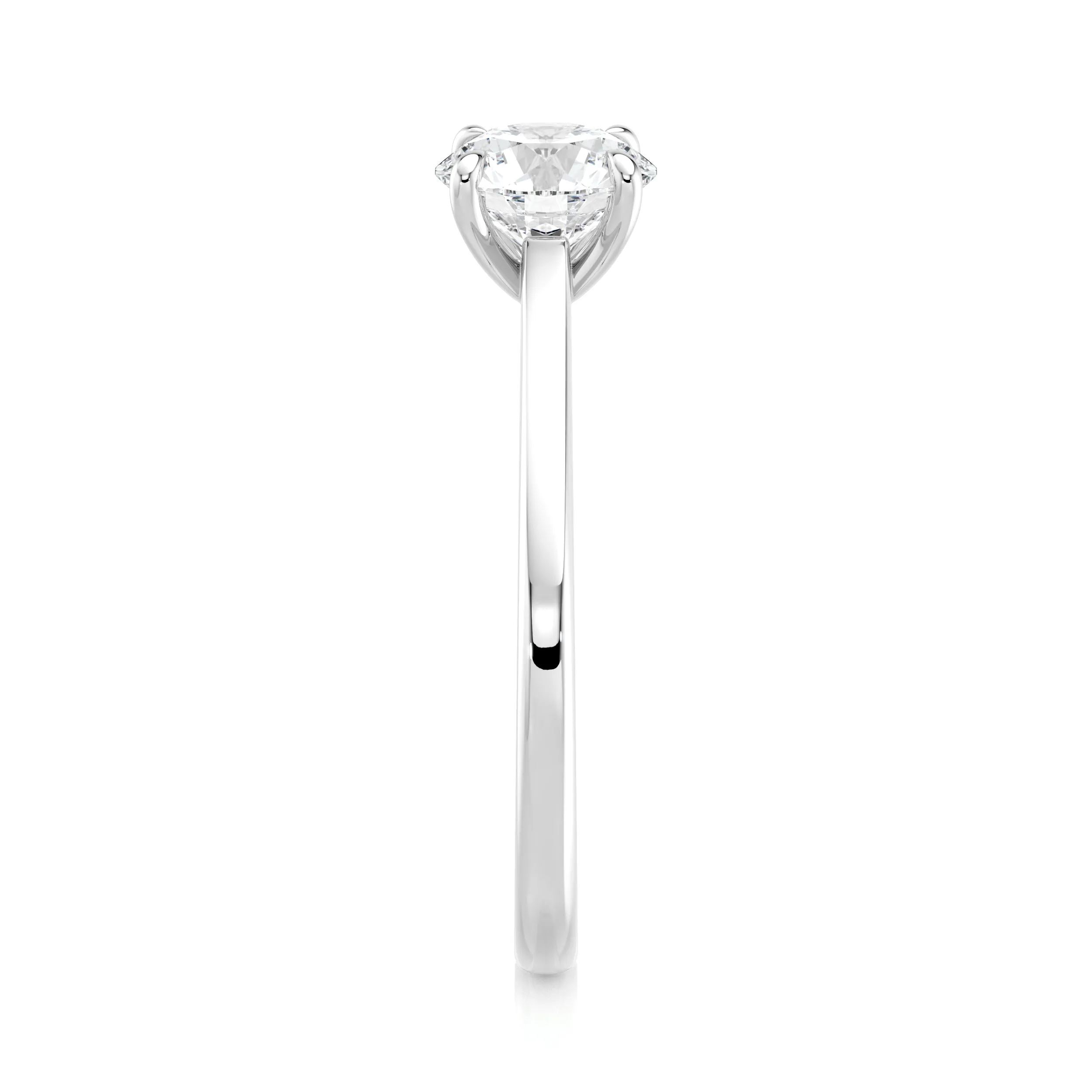 Raised Victoria Solitaire Diamond Ring