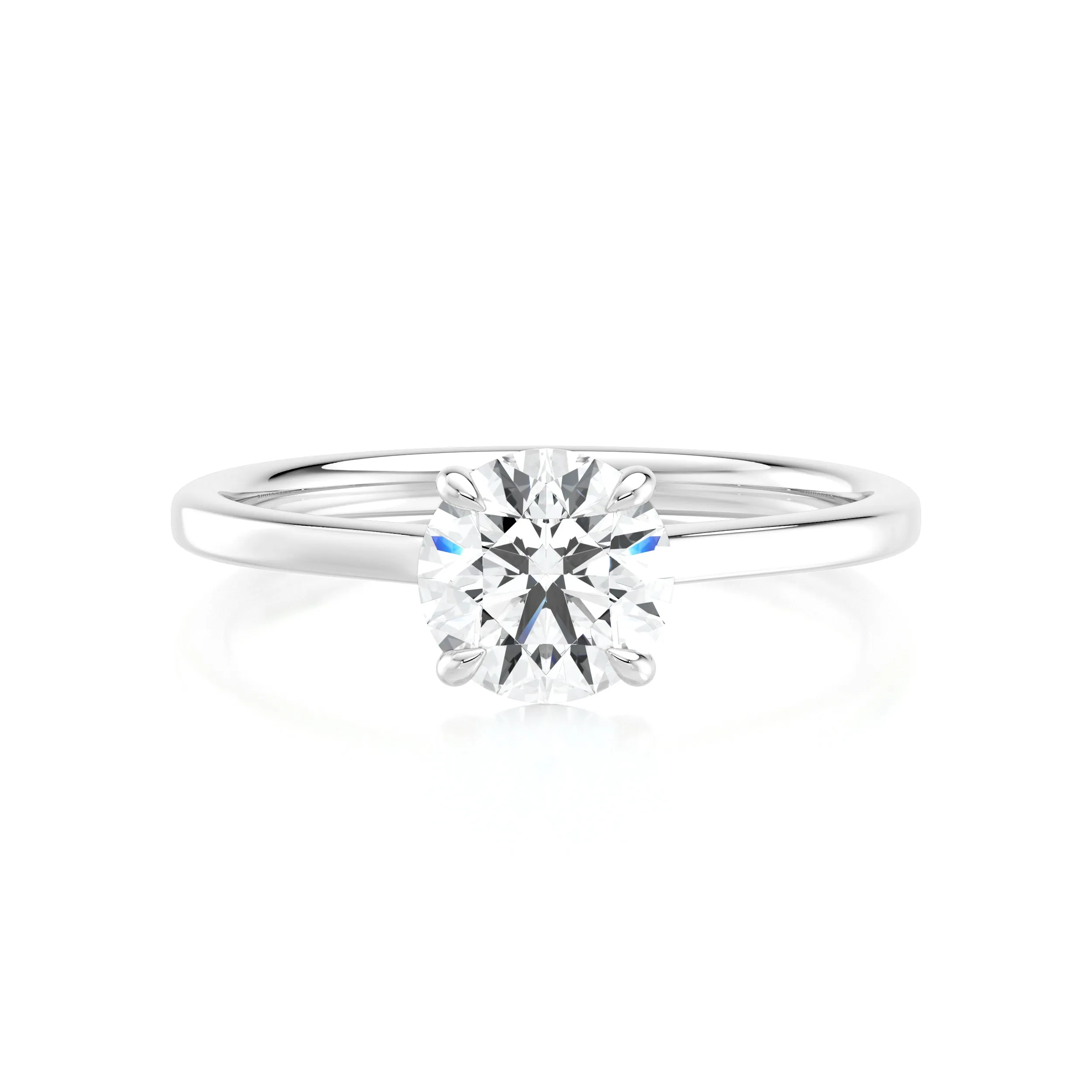 Raised Victoria Solitaire Diamond Ring