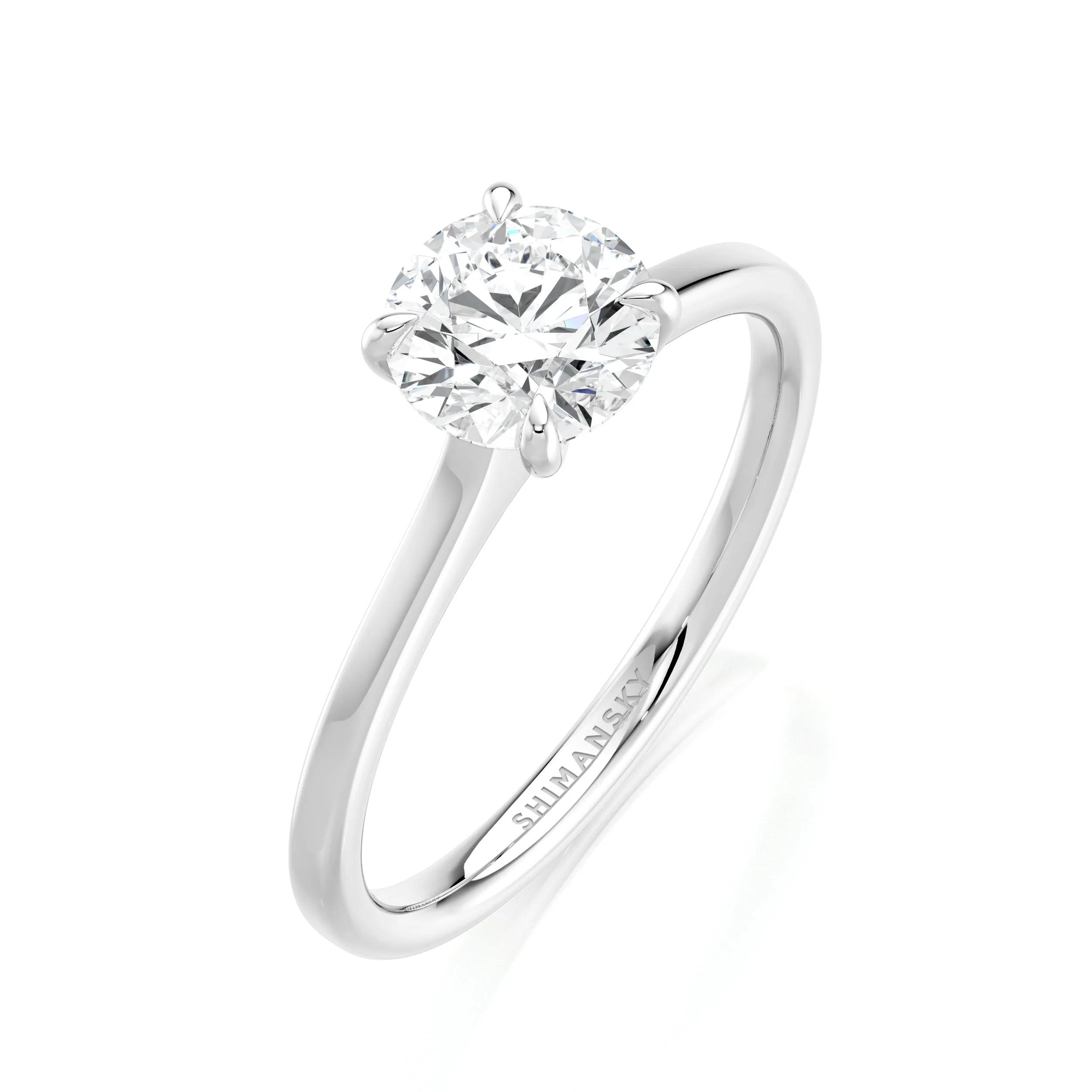 Raised Victoria Solitaire Diamond Ring