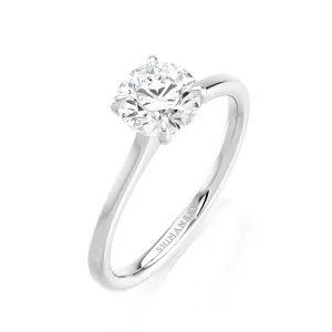 Raised Victoria Solitaire Diamond Ring