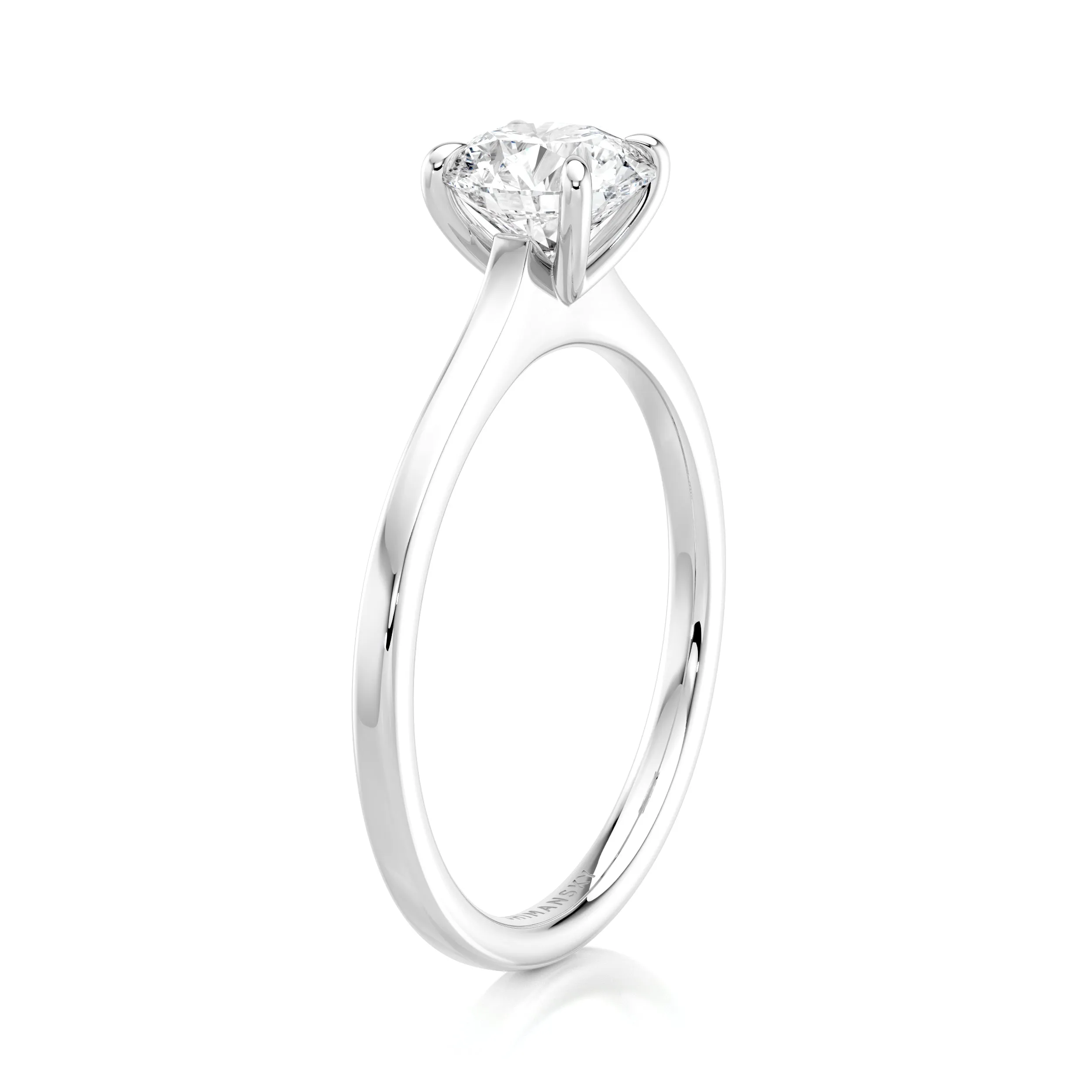 Raised Victoria Solitaire Diamond Ring