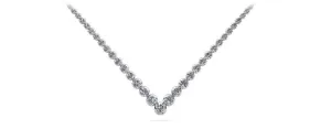 Ravishing V Neck With Graduated Diamonds with 7.00 ct.(finished)