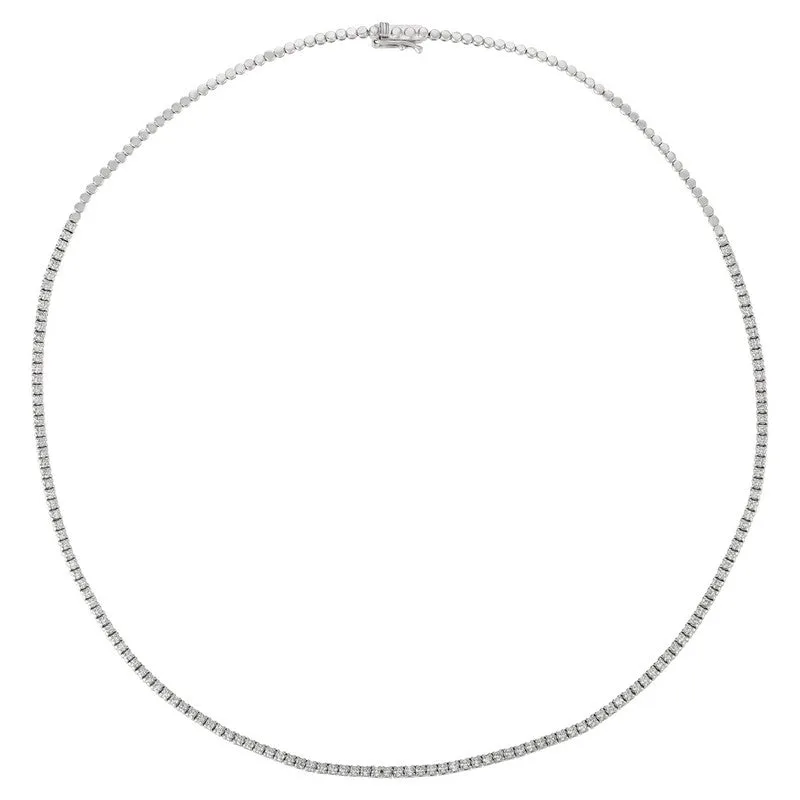 REAL DIAMOND TENNIS NECKLACE 14K GOLD (2 CTW)