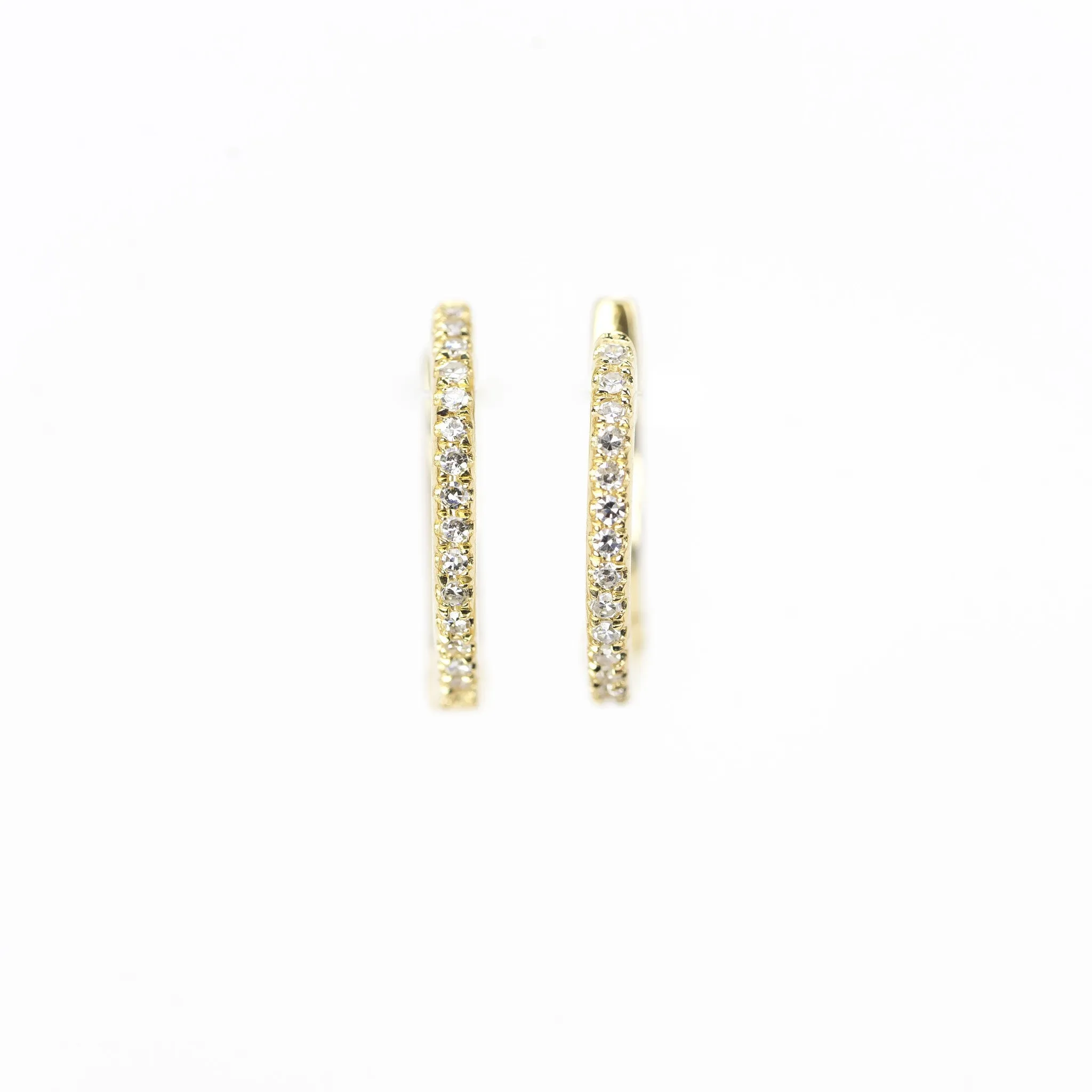 Rebecca Diamond Huggie Earrings